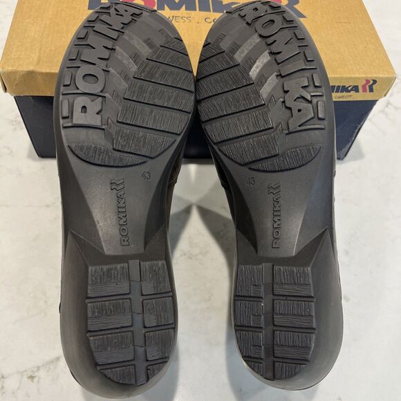 Romika NEW Shoes Citylight Brown Leather Slip On Comfort Casual Loafers EU43 12 - Picture 2 of 15